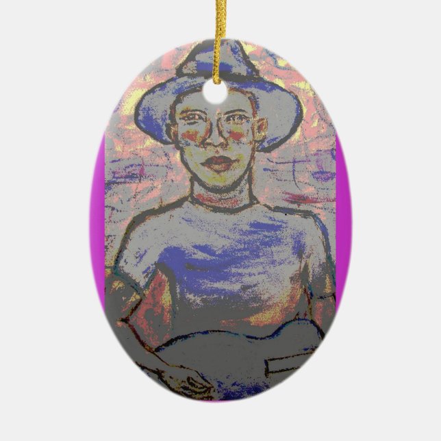 Adorno De Cerámica Soulful Bluesman (Frente)