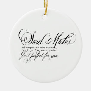 Adorno De Cerámica Soulmates for life Christmas ornament