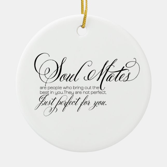Adorno De Cerámica Soulmates for life Christmas ornament (Frente)