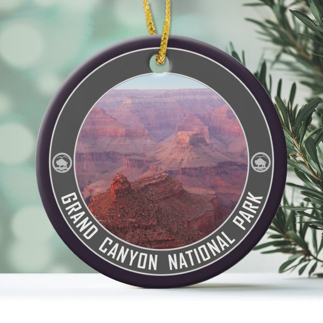Adorno De Cerámica Souvenir del parque nacional del Gran Cañón (Personalized Photo Ornament)