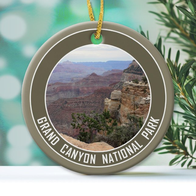Adorno De Cerámica Souvenir del parque nacional del Gran Cañón (National Park Ornament)