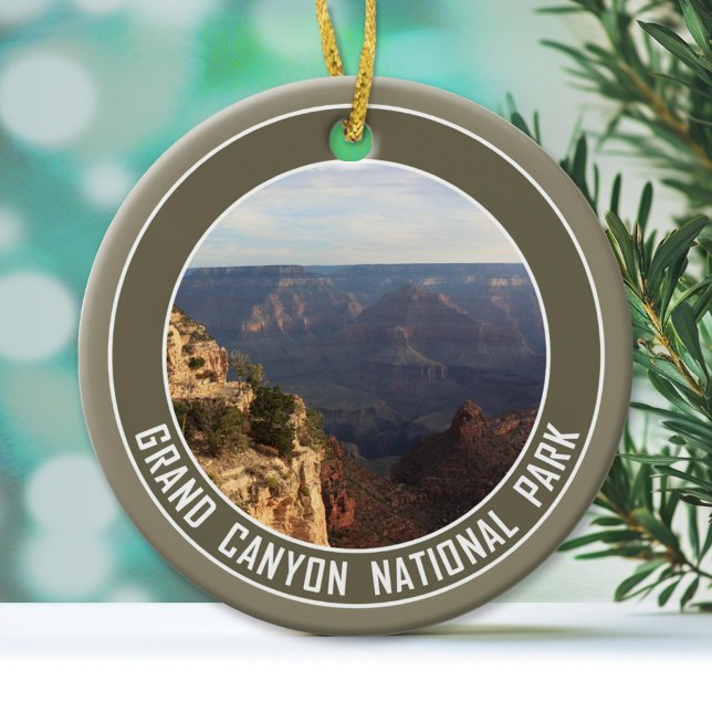 Adorno De Cerámica Souvenir del parque nacional del Gran Cañón (National Park Ornament)