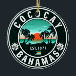 Adorno De Cerámica Souvenirs de época de las Bahamas Coco Cay Island<br><div class="desc">CocoCay,  Bahamas Postcard design un gran Navidad o regalo de cumpleaños para los aficionados a las playas de CocoCay y la costa pacífica. El bonito diseño de las vibraciones de verano es un regalo perfecto para los amantes de los viajes y de los destinos tropicales.</div>