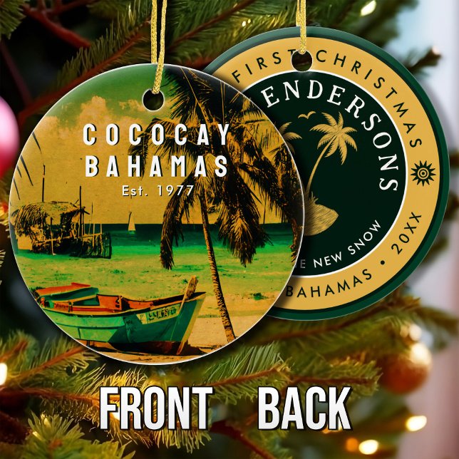 Adorno De Cerámica Souvenirs de época de las Bahamas Coco Cay Island  (Subido por el creador)