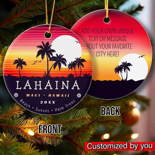 Adorno De Cerámica Souvenirs Retro Sunset Retro de Lahaina Maui Hawai (Subido por el creador)