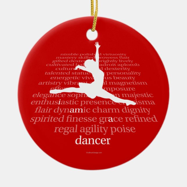 Adorno De Cerámica Soy Bailarina (Frente)