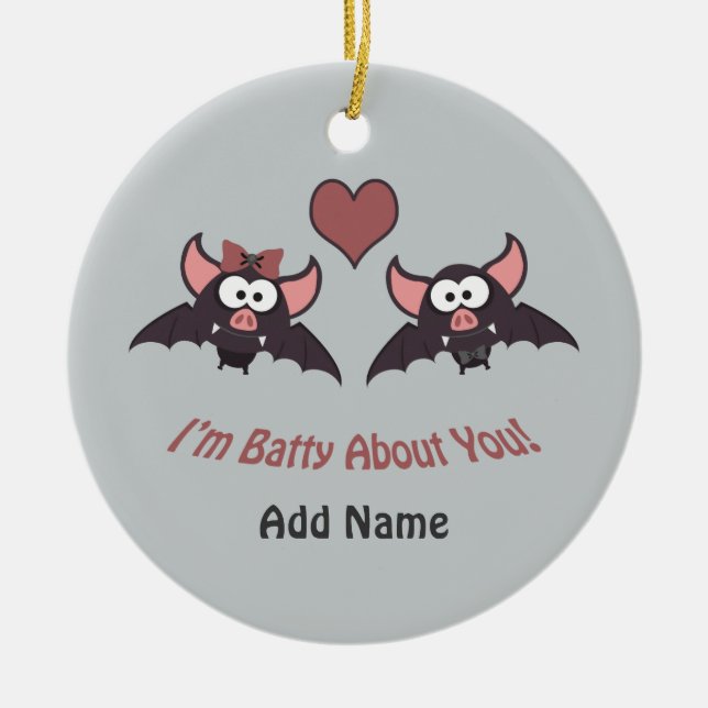 Adorno De Cerámica ¡Soy Batty Sobre Ti! (Frente)