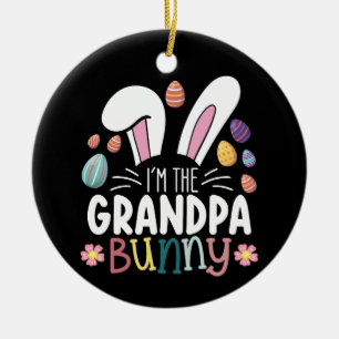 Adorno De Cerámica Soy el abuelo conejo Pascua ropa familiar igual