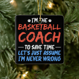Adorno De Cerámica Soy el entrenador de baloncesto para ahorrar tiemp