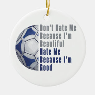 Adorno De Cerámica Soy Hermosa, Soy Buena Futbal