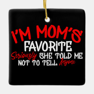 Adorno De Cerámica soy la favorita de mamá en serio me dijo que no s