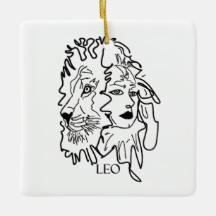 Adorno De Cerámica Soy LEO
