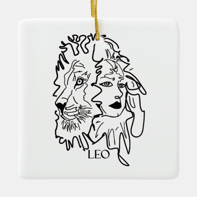 Adorno De Cerámica Soy LEO (Anverso)