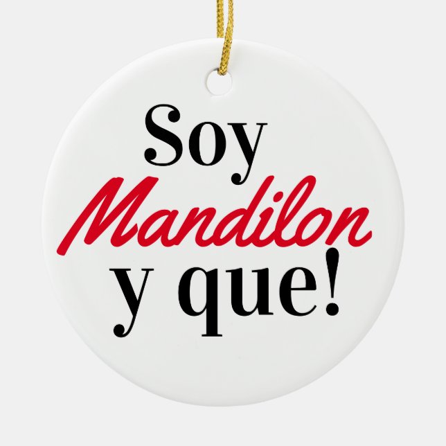 Adorno De Cerámica Soy mandilon y que (Frente)