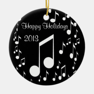 Adorno De Cerámica Soy Música, Felices Fiestas 2013_