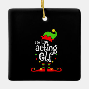 Adorno De Cerámica Soy Navidades de la Familia Elf Xmas