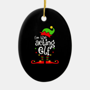 Adorno De Cerámica Soy Navidades de la Familia Elf Xmas