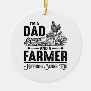 Adorno De Cerámica Soy papá y agricultor Agricultura