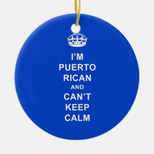 Adorno De Cerámica Soy puertorriqueño y no puedo permanecer tranquil