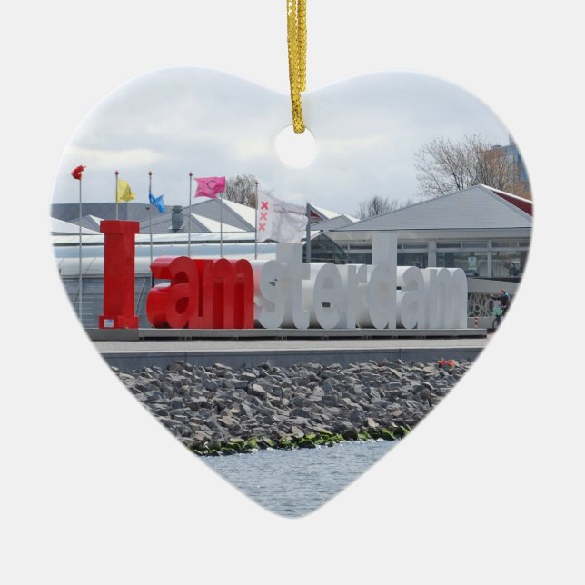 Adorno De Cerámica Soy Rótulo de Amsterdam, Países Bajos (Frente)