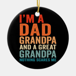 Adorno De Cerámica Soy un abuelo de papá, nada me asusta, padres.