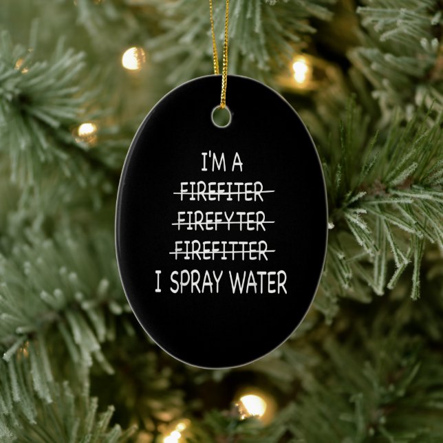 Adorno De Cerámica Soy Un Bombardero Gracioso. Bomba De Agua. (Árbol)