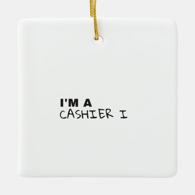 ADORNO DE CERÁMICA SOY UN CASHIER (Anverso)
