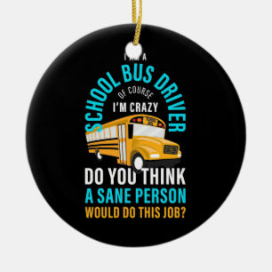 Adorno De Cerámica Soy Un Conductor De Autobús Escolar