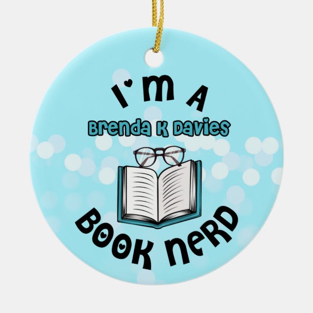 Adorno De Cerámica Soy un genio del libro de Brenda K Davies (Frente)