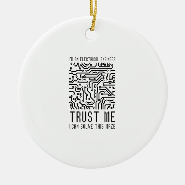 ADORNO DE CERÁMICA SOY UN INGENIERO ELÉCTRICO (Frente)