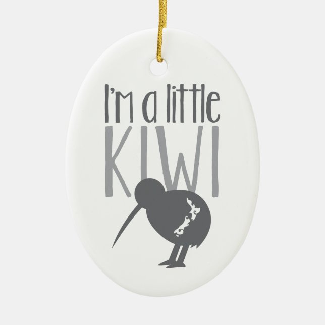 Adorno De Cerámica Soy un pequeño kiwi con el pájaro lindo de Nueva (Frente)