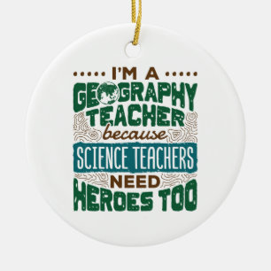 Adorno De Cerámica Soy un profesor de geografía y una gratitud divert