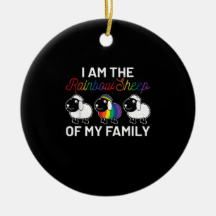 Adorno De Cerámica Soy una oveja arcoiris de mi familia   Regalo ovin