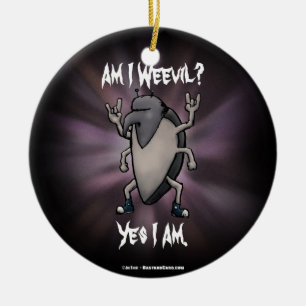 Adorno De Cerámica ¿Soy Weevil Heavy Metal Dibujo Animado