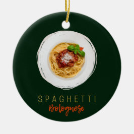 Adorno De Cerámica Spaghetti bolognese pasta noodle gourmet chef