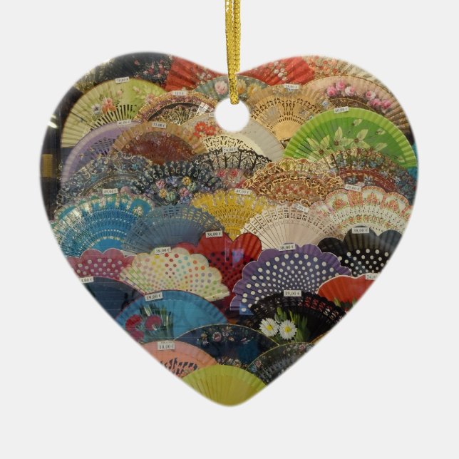 Adorno De Cerámica Spanish Fans Ornament (Frente)