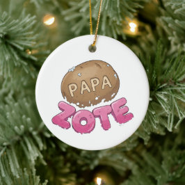 Adorno De Cerámica Spanish Papa Zote Soap Ornament