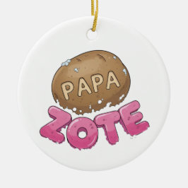 Adorno De Cerámica Spanish Papa Zote Soap Ornament