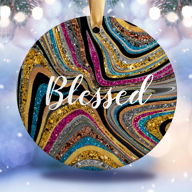 Adorno De Cerámica Sparkle Glam arte de mármol purpurinoso de niñas (Subido por el creador)