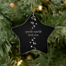 Adorno De Cerámica Sparkle Sparkle Little Star Black Starlight