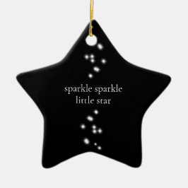 Adorno De Cerámica Sparkle Sparkle Little Star Black Starlight
