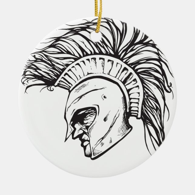 Adorno De Cerámica Spartans (Frente)