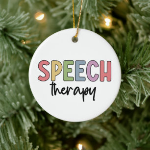 Adorno De Cerámica Speech Therapy SLP Speech Pathologist Gifts