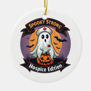 Adorno De Cerámica Spooky Strong Hospice Edition Enfermera de Hallowe