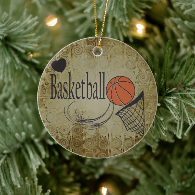 Adorno De Cerámica Sport Grunge 🏀 Baloncesto (Árbol)