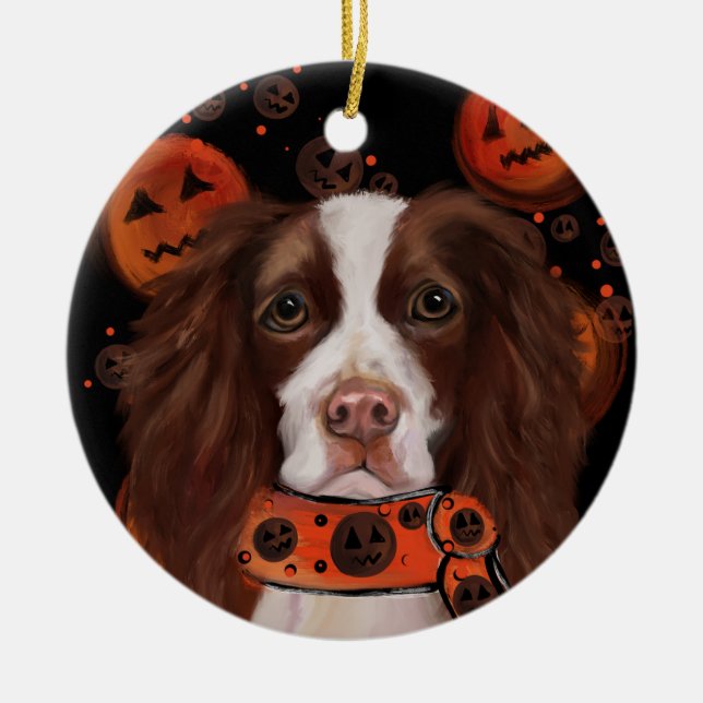 Adorno De Cerámica Springer Spaniel Inglés        (Frente)