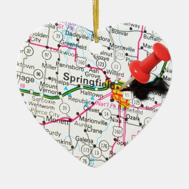 Adorno De Cerámica Springfield, Illinois (Frente)