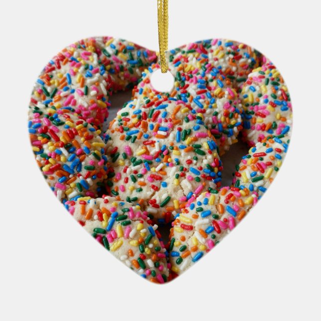 Adorno De Cerámica Sprinkle Cookies Fun Baking Photography (Frente)