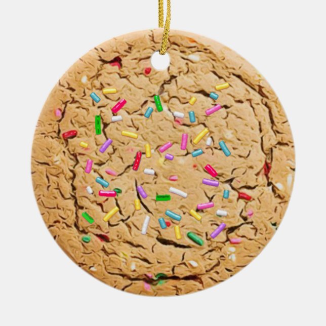 Adorno De Cerámica Sprinkles Sugar Cookie Navidades de comida realist (Frente)