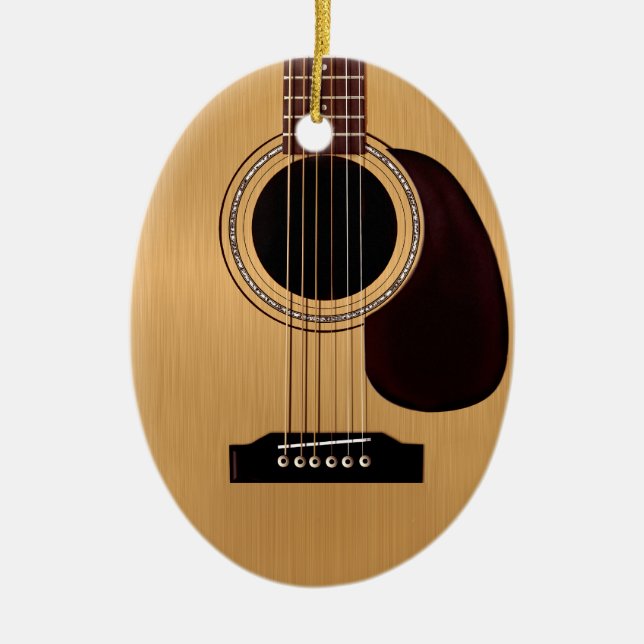 Adorno De Cerámica Spruce Top Acoustic Guitar (Frente)